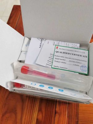 Tubos do espécime do sangue do teste da gripe do vírus